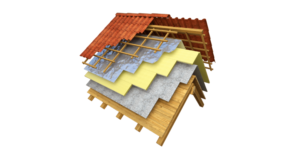 Roof insulation layers